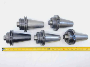 5pc LOT OF CAT50 1 1/4 PILOT O.D. 1/2 KEY FACE MILL TOOL HOLDER 1 1/2 PROJECTION