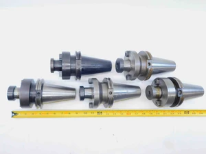 5pc LOT OF CAT50 1 1/2 PILOT O.D. 5/8 KEY FACE MILL TOOL HOLDER 2 1/2 PROJECTION