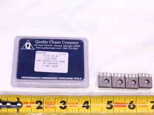 QCC 4pcs DIE HEAD CHASERS 9/16 - 24 NS 5/8 WIDE SERIES 100 45 CHAMFER 5 NEG HK - JJ2030BB6