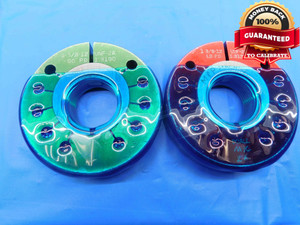 1 3/8 12 UNF 2A THREAD RING GAGES 1.375 1.3750 GO NO GO P.D.'S = 1.3190 & 1.3127 - JF1871BURL