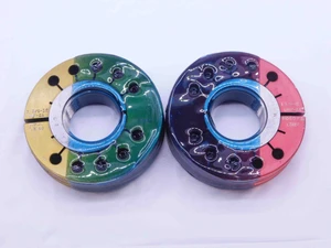 1 3/8 12 UNF 2A THREAD RING GAGES 1.375 1.3750 GO NO GO P.D.'S = 1.3190 & 1.3127 - JF1871BURL