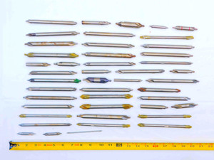 45pc LOT HSS CENTER DRILLS INCLUDES SIZES #7, #6, #5, #4, #1 SINGLE & DOUBLE END - JG4755CH5
