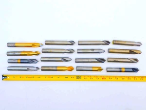 16pc LOT OF HSS 3/4 O.D. 90 DEG POINT ANGLE SPOT DRILLS 3/4 SHANKS .75 SPOTTING - JG4761CH5