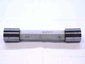 .8550 & .8650 CL X PIN PLUG GAGE GO NO GO .8750 -.0100 7/8 22 mm .855 .865 CHECK - TC0001BB6