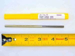 NEW L & I 0.187 OD HSS REAMER 6 FL .187 .1870 3/16 .1875 -.0005 UNDERSIZE USA - JG4810LAI