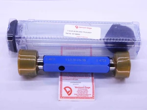 NEW 1 1/2 20 UN 3B VERMONT THREAD PLUG GAGE 1.5 GO NO GO PD'S = 1.4675 & 1.4721 - DW41595VTG