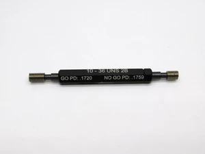 NEW 8 64 UNS 2B THREAD PLUG GAGE #8 .164 .1640 GO NO GO P.D.'S = .1539 & .1569 - DW41563MSAF