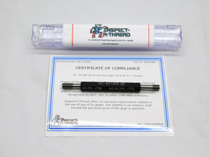 NEW 10 40 UNS 2B THREAD PLUG GAGE #10 .190 .1900 GO NO GO P.D.'S = .1738 & .1775 - DW41565MSAF