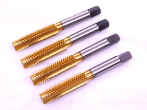4pcs NEW GREENFIELD 7/16 14 NC GH5 HSS TiN PLUG TAP 3 SPIRAL POINT FL .4375 - JJ2216CH5