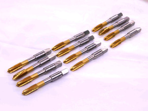 12pcs NEW GREENFIELD 3/8 16 NC GH3 HSS TiN PLUG TAP 3 SPIRAL POINT FL .375 - JJ2217CH5