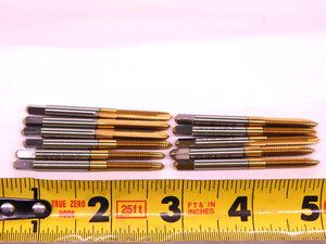 11pcs NEW GREENFIELD #8 32 NC GH5 HSS TiN COATED PLUG TAP 2 SPIRAL POINT FL .164 - JJ2229CH5