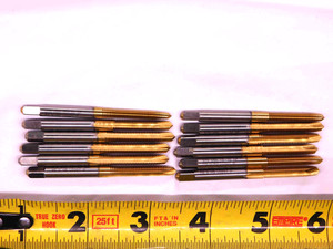 12pcs NEW GREENFIELD #10 32 NF GH5 HSS TiN PLUG TAP 2 SPIRAL POINT FLUTE .190 - JJ2230CH5