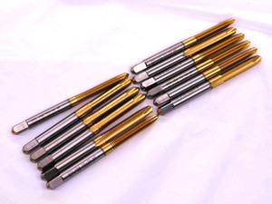 12pcs NEW GREENFIELD #10 32 NF GH5 HSS TiN PLUG TAP 2 SPIRAL POINT FLUTE .190 - JJ2230CH5