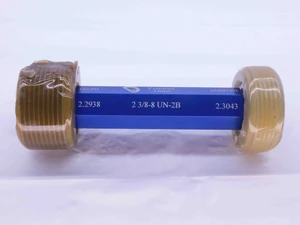 NEW 2 3/8 8 UN 2B VERMONT THREAD PLUG GAGE 2.375 GO NO GO PD'S = 2.2938 & 2.3043 - DW41607VTG