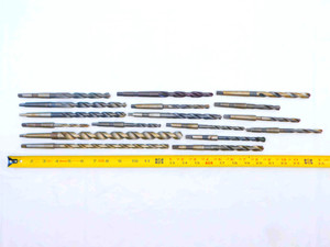 17pc LOT OF MORSE TAPER #1 TWIST DRILL BITS SIZES RANGING FROM 9/32 - 43/64 MT1 - JG4883CH5
