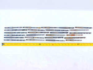 25pc LOT OF HSS MORSE TAPER #1 TWIST DRILL BITS RANGING FROM 1/4 - 29/64 MT1 - JG4884CH5