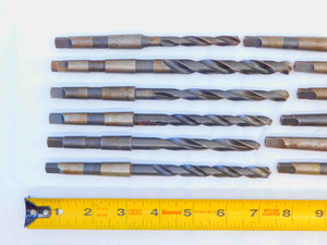 25pc LOT OF HSS MORSE TAPER #1 TWIST DRILL BITS RANGING FROM 1/4 - 29/64 MT1 - JG4884CH5