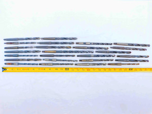 25pc LOT OF HSS MORSE TAPER #1 TWIST DRILL BITS RANGING FROM 9/32 - 29/64 MT1 - JG4889CH5