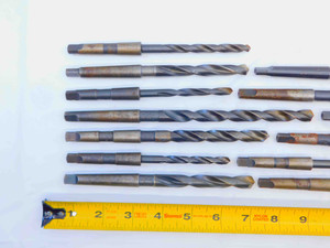 25pc LOT OF HSS MORSE TAPER #1 TWIST DRILL BITS RANGING FROM 1/4 - 29/64 MT1 - JG4891CH5