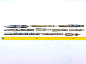 10pc LOT OF HSS COUNTERBORE TWIST DRILL BITS SIZES RANGING FROM .5312 - .96875 - JG4893CH5
