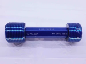 2 1/4 6 ACME 2G THREAD PLUG GAGE 2.25 2.250 GO NO GO P.D.'S = 2.1667 & 2.1879 - DW41613BB6