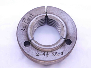 2" 4 1/2 NS 3 THREAD RING GAGE 2.0 2.00 2.000 4.5 GO ONLY P.D. = 1.8557 UNC 3A - DW41646CH5