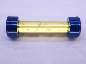 M45 X 1.5 6H VERMONT THREAD PLUG GAGE 45 GO NO GO P.D.'S = 44.026 & 44.226 CHECK - DW41651OB6