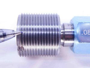 1 1/8 16 UN 2B VERMONT THREAD PLUG GAGE 1.125 GO NO GO P.D.'S = 1.0844 & 1.0909 - DW41659OB6