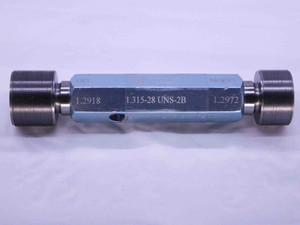 1.315 28 UNS 2B VERMONT THREAD PLUG GAGE GO NO GO P.D.'S = 1.2918 & 1.2972 CHECK - DW41683BE6