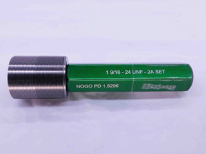 1 9/16 24 UNF 2A SET THREAD PLUG GAGE 1.5625 NO GO ONLY P.D. = 1.5296 CHECK - DW41695BE6