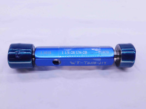 1 1/8 28 UN 2B THREAD PLUG GAGE 1.125 1.1250 GO NO GO P.D.'S = 1.1018 & 1.1070 - DW41697BE6