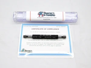 NEW 10 56 UNS 2B THREAD PLUG GAGE #10 .190 .1900 GO NO GO P.D.'S = .1784 & .1816 - DW41707MSAF
