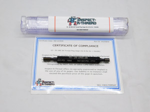 NEW 10 28 UNS 2B THREAD PLUG GAGE #10 .190 .1900 GO NO GO P.D.'S = .1668 & .1711 - DW41709MSAF
