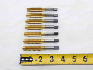 7pcs NEW GTD 1/2 13 NC GH5 HSS TiN COATED PLUG TAP 3 SPIRAL POINT FLUTE .5 USA - NS6882CH5