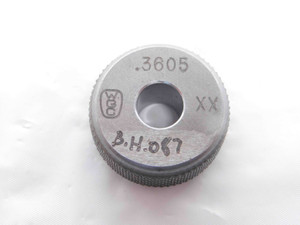 .3605 CLASS XX MASTER PLAIN BORE RING GAGE .3594 +.0011 UNDERSIZE 23/64 9 mm - NS7056BG6