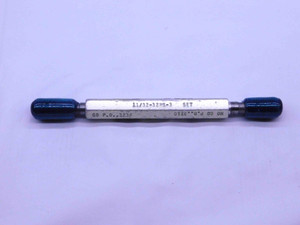 11/32 32 NS 3 SET THREAD PLUG GAGE .3437 GO NO GO P.D.'S = .3234 & .3210 CHECK - DW41765BD6