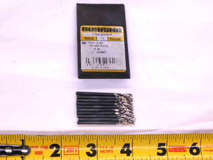 10PCS GUHRING 0.098 O.D. HSS JOBBER LENGTH DRILL BIT 5056862 .098 #40 2.49mm - JJ2495BB6