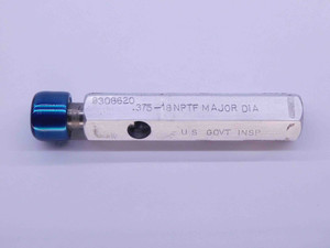 3/8 18 NPTF PLAIN MASTER REFERENCE PIPE SET THREAD PLUG GAGE .375 NON-THREADED - DW41799AA6