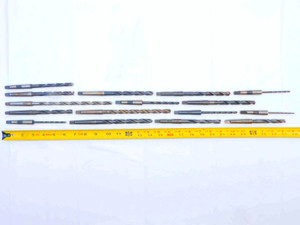 16pc LOT OF HSS MORSE TAPER #2 TWIST DRILL BITS SIZES RANGING FROM 1/8 - 29/64  - JG5058AT5