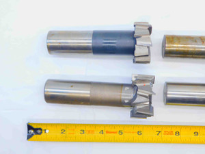 6pc LOT OF HSS STAGGERED TOOTH T-SLOT SIDE MILLING CUTTER O.D. SIZES 3/4, 1 1/4 - JG5066AT5