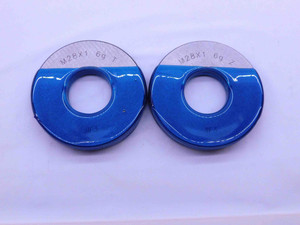 M28 X 1 6g SOLID THREAD RING GAGES 28 1.0 GO NO GO P.D.'S = 27.324 & 27.199 - DW41850BG5