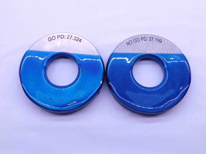 M28 X 1 6g SOLID THREAD RING GAGES 28 1.0 GO NO GO P.D.'S = 27.324 & 27.199 - DW41850BG5
