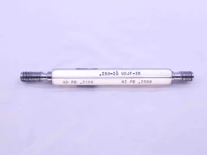 1/4 28 UNJF 3B THREAD PLUG GAGE .25 .250 .2500 GO NO GO P.D.'S = .2268 & .2300 - DW41889LVR