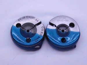 4 40 UNJC 3A THREAD RING GAGES #4 .112 .1120 GO NO GO P.D.'S = .0958 & .0939 - DW41918BG6