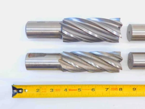4pc LOT OF HSS SQUARE AND BALL NOSE END MILLS SIZES INCLUDE 1 1/4, 1 1/2, 1 3/4 - JG5103CT5