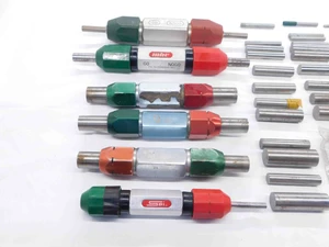 LOT OF ASSORTED PIN PLUG GAGES GO NO GO HANDLES INSPECTION CHECK PLAIN TEST - NS7155BL6