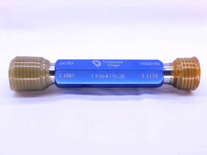 NEW 1 3/16 8 UN 2B VERMONT THREAD PLUG GAGE 1.1875 GO NO GO PDS= 1.1063 & 1.1154 - DW41942VTG