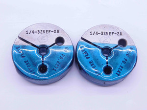1/4 32 UNEF 2A BEFORE PLATE THREAD RING GAGES .25 GO NO GO PD'S = .2271 & .2247 - DW41948BG6