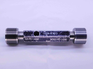 1.4704 14 NS 3 THREAD PLUG GAGE GO NO GO P.D.'S = 1.4240 & 1.4280 INSPECTION - DW41949AW5