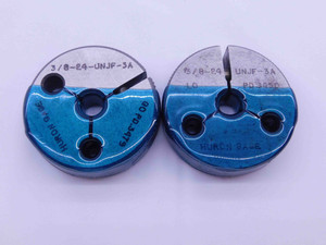3/8 24 UNJF 3A THREAD RING GAGES .375 .3750 GO NO GO P.D.'S = .3479 & .3450 - DW41956BG6